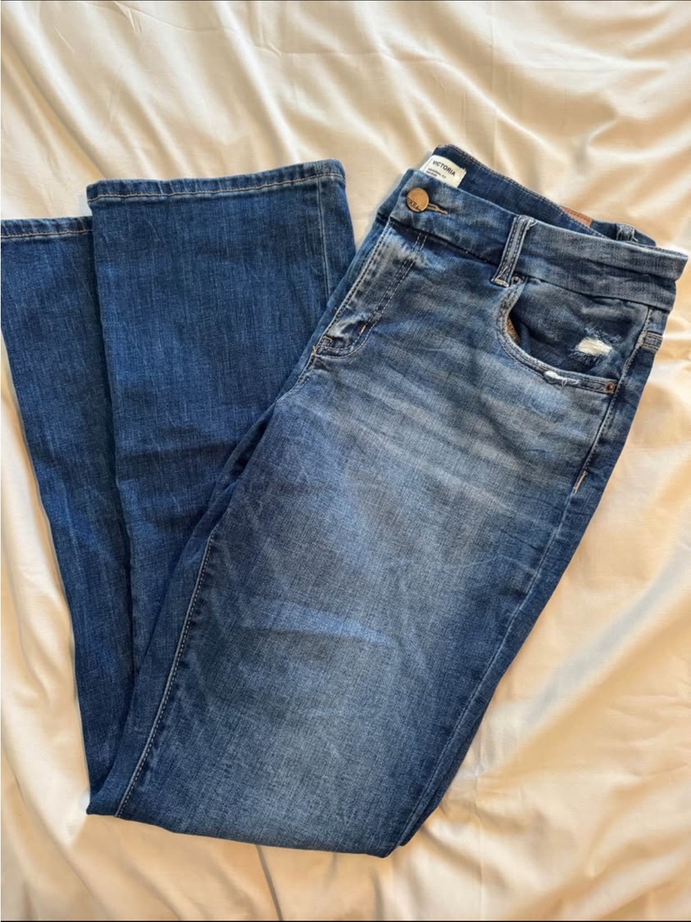 Buckle Women’s Boot Cut Jeans - Faded Blue Denim - Picture 1 of 4
